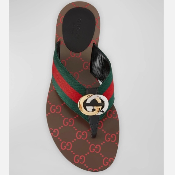 GUCCI KIKA THONG SANDALS - Picture 1 of 10